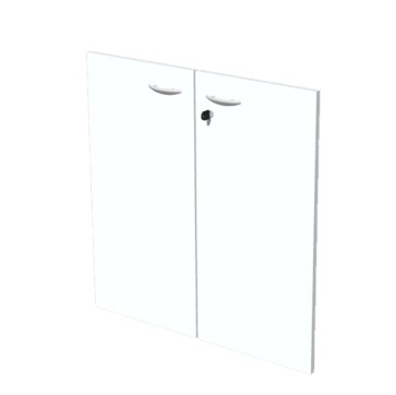 Coppia ante Easy - per mobile basso - 80 x 67 cm - spessore 18 mm - melaminico - bianco