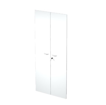 Coppia ante Easy - per mobile alto - 80 x 175 cm - spessore 18 mm - melaminico - bianco