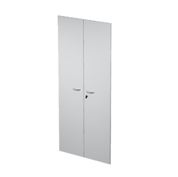 Coppia ante Easy - per mobile alto - 80 x 175 cm - spessore 18 mm - melaminico - grigio