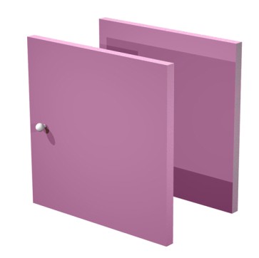 Coppia ante Rainbow - per libreria - 32,2 x 32,1 cm - viola
