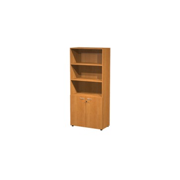 Armadio modulare - a 2 ante basse - 90 x 45,8 x 200 cm - noce chiaro