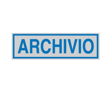 Targhetta adesiva - ARCHIVIO - 16,5 x 5 cm - Cartelli Segnalatori