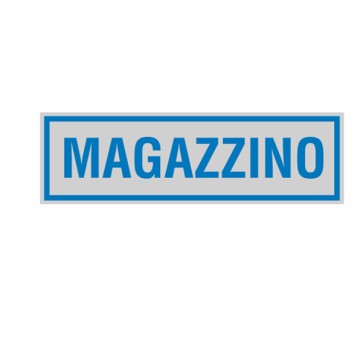 Targhetta adesiva - MAGAZZINO - 16,5 x 5 cm - Cartelli Segnalatori