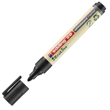 Marcatore per lavagne bianche 28 EcoLine - punta conica - da 1,5 a 3 mm - nero - Edding