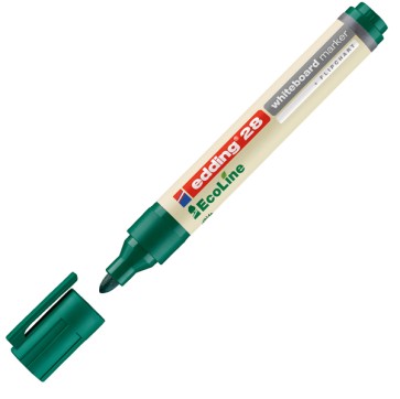 Marcatore per lavagne bianche 28 EcoLine - punta conica - da 1,5 a 3 mm - verde - Edding