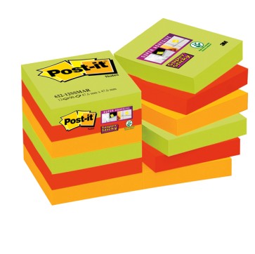 Blocco foglietti Post it  Super Sticky - colore Marrakesh - 47,6 x 47,6 mm - 90 fogli - Post it