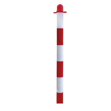 Paletto per colonnina di sicurezza - H 90 cm - bianco/rosso