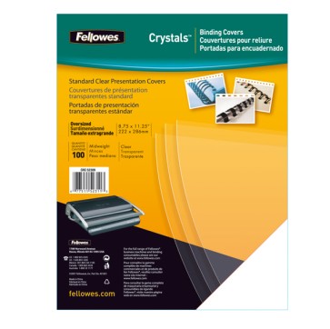 Copertine Clear - A4 - 150 micron - PVC - neutro trasparente - Fellowes - scatola 100 pezzi