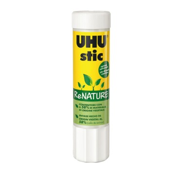 Colla UHU Stic ReNATURE - 8,2 gr - bianco - UHU