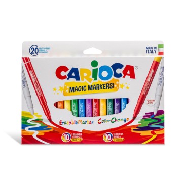 Pennarelli Magic Markers - punta 6,0 mm - colori assortiti - Carioca - astuccio 20 pezzi