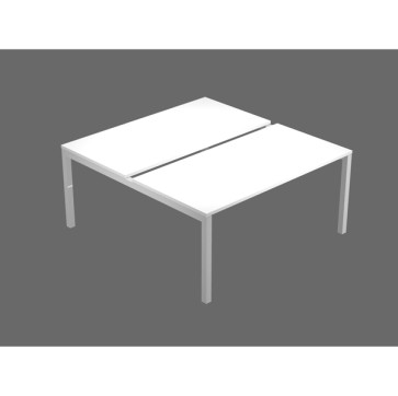 Scrivania Agorà a 2 postazioni contrapposte - 120 x 168 x 72,5 cm - bianco