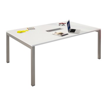 Tavolo riunioni Agorà - 6 posti - 160 x 120 x 72,5 cm - bianco