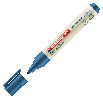 Marcatore permanente 21 Ecoline - punta conica -  da 1,5 a 3 mm - blu - Edding