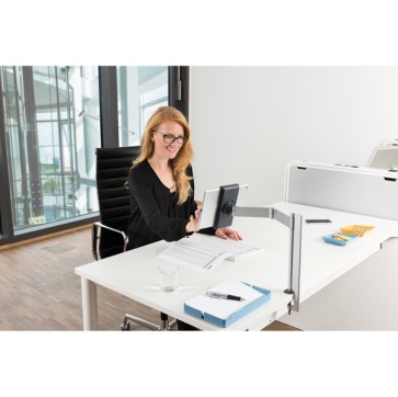 Supporto da tavolo per tablet - morsetto e braccio estensibile - Tablet Holder Table Clamp - da 7" a 13" - Durable