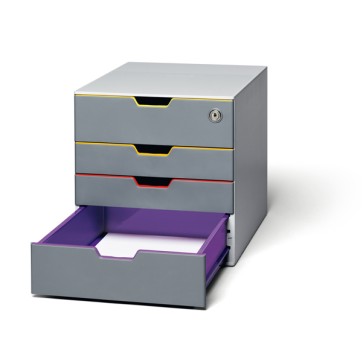 Cassettiera Varicolor Safe - 28 x 29,2 x 35,6 cm - 4 cassetti - Durable