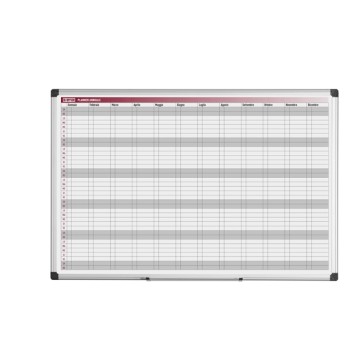 Planner magnetico annuale - 90 x 60 cm - silver - Bi-Office