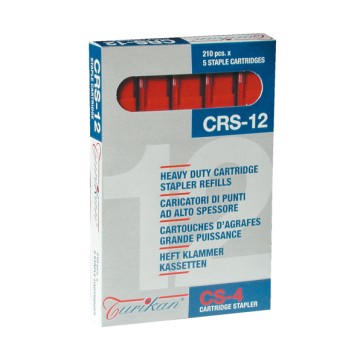 Caricatori CRS6 - 210 punti 12 mm - capacità massima 80 fogli - rosso - Iternet - conf. 5 pezzi