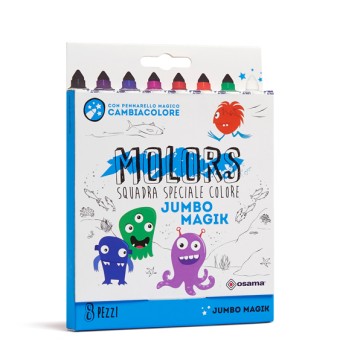 Pennarelli Molors Magik - colori assortiti - Osama - astuccio 8 pezzi