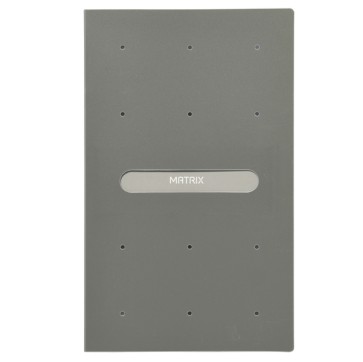 Porta biglietti da visita Matrix - 20 buste con 3 tasche ciascuna - 6x10 cm - grigio - Favorit