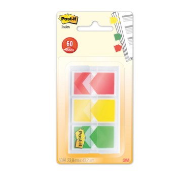 Segnapagina Post it  Index Medium Freccia - 682-ARR-RYG-EU - 25,4 x 43,6 mm - Post it  - conf. 60 pezzi