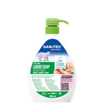 Sapone liquido Green Power - floreale - Sanitec - dispenser da 600 ml