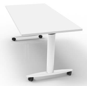 Tavolo multifunzione Taxi - con ruote - 140 x 80 x 73,7 cm - bianco