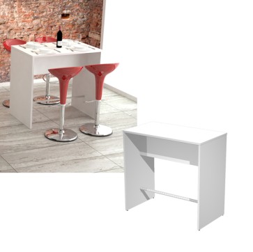 Tavolo alto Ristoro - 110 x 70 x 105 cm - bianco