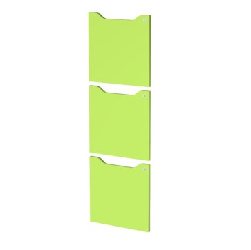 Set 3 ante per casellari Maxi Rainbow - con serratura - 36,8 x 36,8 cm - verde