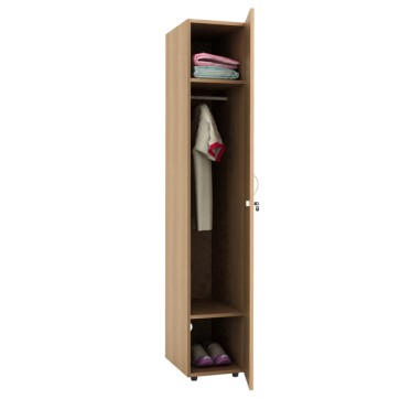 Armadio guardaroba - 1 anta - 33 x 52 x 185 cm - noce chiaro