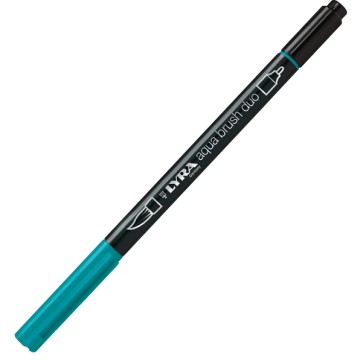 Pennarello Aqua Brush Duo - punte 2/4 mm - verde Paolo Veronese - Lyra