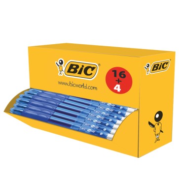 Penna sfera scatto Gelocity - punta 0,7 mm - blu - Bic  - value pack 16+4 pezzi