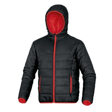 Piumino imbottito Doon - poliammide foderato - taglia XXL - nero/rosso - Deltaplus