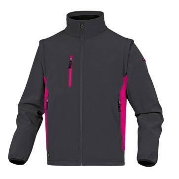Giacca Softshell MySen 2 - taglia S - grigio/fucsia - Deltaplus