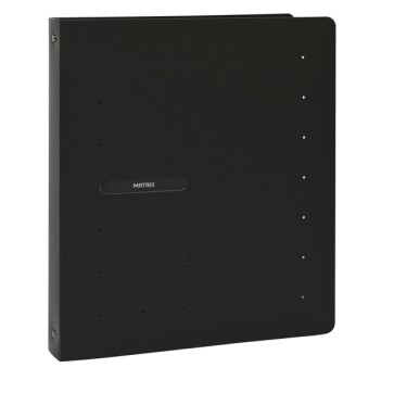 Raccoglitore Matrix - 4 anelli tondi D30 - dorso 3 cm - 22x30 cm - nero - Favorit
