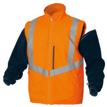 Parka 4 in 1 Optimun 2 alta visibilitA' - poliestere/poliuretano - taglia M - arancio fluo - Deltaplus