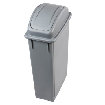 Contenitore Office 90 Lt - per indifferenziata - con coperchio basculante - 29,5x52x83,5 cm - grigio - Medial