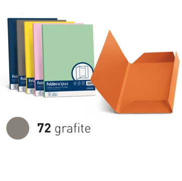 Cartelline 3 lembi Luce - 200 gr - 24,5 x 34,5 cm - grafite - Favini - conf. 25 pezzi