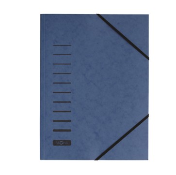 Cartella con elastico - in  cartoncino - A4 - blu - Pagna