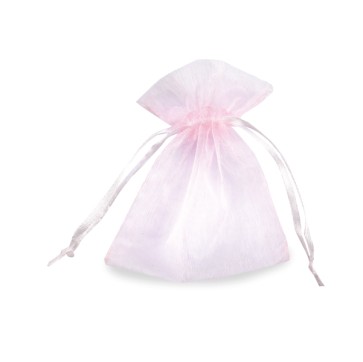 Sacchetti bomboniera Milly - 8,5 x 10 cm - organza - rosa - PNP - conf. 20 pezzi