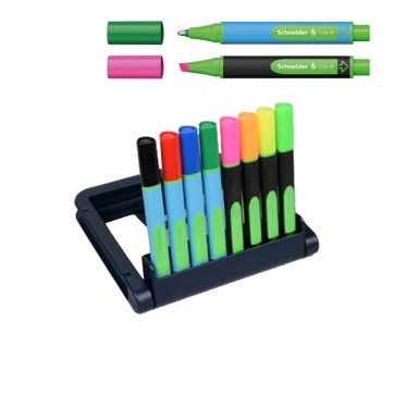 Sfere + evidenziatori Link/IT - colori assortiti - Schneider - astuccio 4 + 4 pezzi