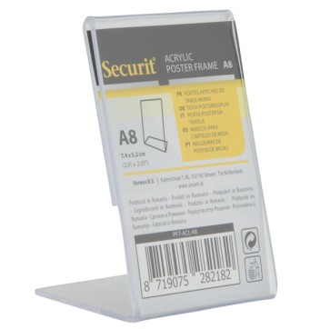 Display a L - 8 x 5,2 x  4,1 cm (A8) - Securit