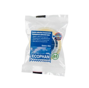 Nastro adesivo Ecophan - in caramella - 1,5 cm x 10 m - trasparente - Eurocel