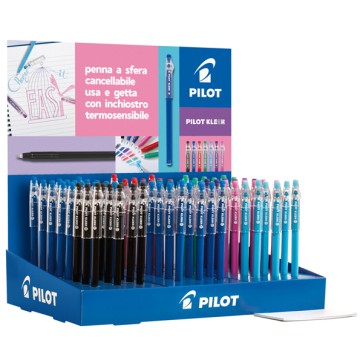 Penna cancellabile Kleer - colori assortiti - Pilot - expo 72 pezzi