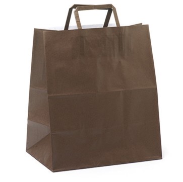 Shopper Flat Large - 28 x 17 x 32 cm - carta kraft - avana - Mainetti Bags - conf. 250 pezzi