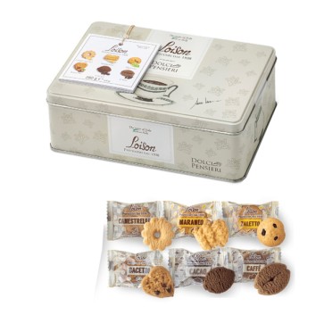 Biscotti al burro assortiti - scatola in latta - 280 gr - Loison