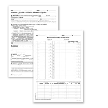 Dichiarazione prov/destinaz. animali Mod 4MC - A4 - 4 copie autoric. - DU8870R0000 - Data Ufficio