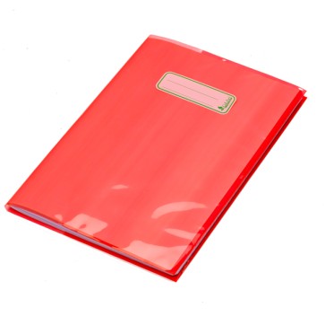 Coprimaxi - polietilene trasparente - con alette e con portanome - A4  - rosso - Balmar 2000