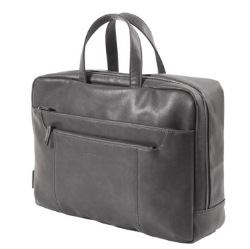 Borsa Gate convertibile - ecopelle -  42x28x14cm - grigio - InTempo