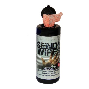 Salviette umidificate Sendy Wipes - in tubo - 17 x 20 cm - Nettuno - conf. 40 pezzi