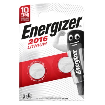 Pile CR2016 Lithium - 3V - Energizer specialistiche - blister 2 pezzi